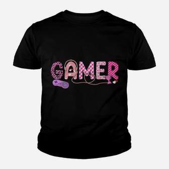 Love Pink Gamer Happy Valentine Day Awesome Funny Youth T-shirt - Monsterry