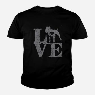 Love Pit Bull Dog Youth T-shirt | Crazezy