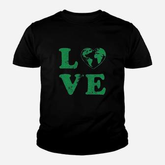 Love Planet Earth Cute Environmental Awareness Youth T-shirt - Thegiftio UK
