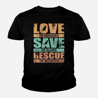 Love Save Rescue Dog Cat Pet Animal Love Hoodie Youth T-shirt | Crazezy DE
