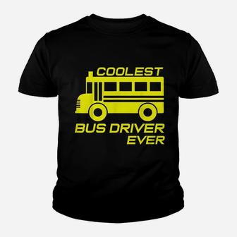 Love School Bus Driver Coolest Bus Driver Youth T-shirt - Thegiftio UK