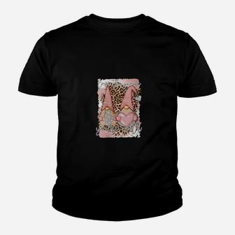 Love The Gnome You Are With Valentine Gnome Leopard Print Youth T-shirt - Monsterry UK