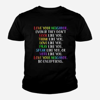 Love Your Neighbor Youth T-shirt | Crazezy UK