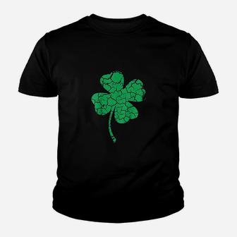Lucky Four Leaf Clover St Patricks Day Youth T-shirt | Crazezy CA