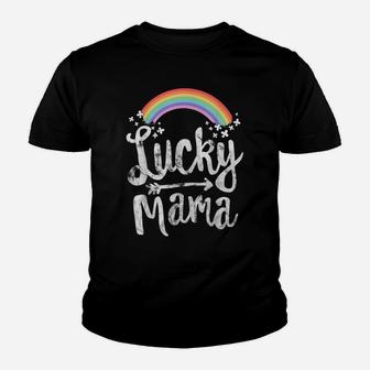 Lucky Mama Family St Patricks Day Mom Mother's Day Youth T-shirt | Crazezy