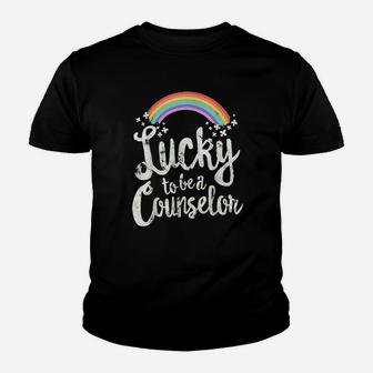 Lucky To Be A Counselor School St Patricks Day Gift Youth T-shirt - Thegiftio UK