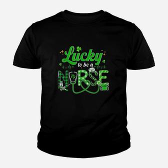 Lucky To Be A Nurse Youth T-shirt | Crazezy DE