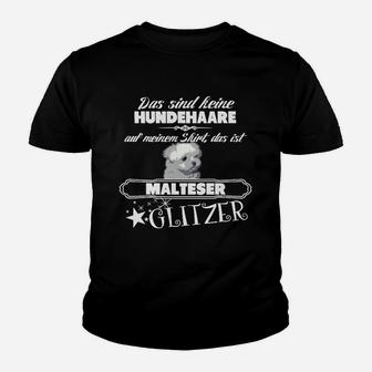 Lustiges Malteser Glitzer Kinder Tshirt für Hundefreunde - Seseable