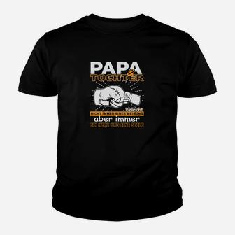 Lustiges Vatertag Kinder Tshirt mit Papa & Tochter Spruch, Schwarzes Herren Motiv-Kinder Tshirt - Seseable