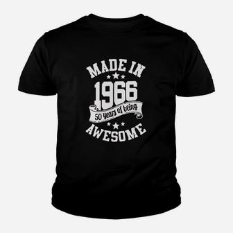 Made In 1966 55 Years Of Being Awesome Youth T-shirt | Crazezy DE