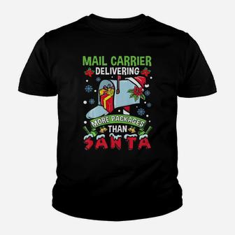 Mail Carrier Delivering More Packages Than Santa Youth T-shirt - Monsterry