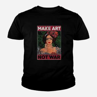 Make Art Not War Graphic Artists Painters Illustrators Youth T-shirt | Crazezy UK