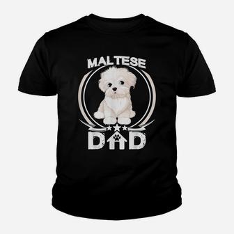 Maltese Dad Tshirt For Dog Lovers Fathers Day Tee Shirt Men Youth T-shirt | Crazezy CA