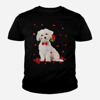 Maltese Dog Valentines Day Youth T-shirt - Monsterry AU