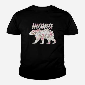 Mama Bear Floral Youth T-shirt | Crazezy AU