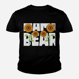 Mama Bear Mom Yellow Flower Blossom Garden Sunflower Youth T-shirt | Crazezy