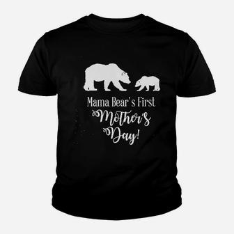 Mama Bears First Mothers Day Youth T-shirt | Crazezy