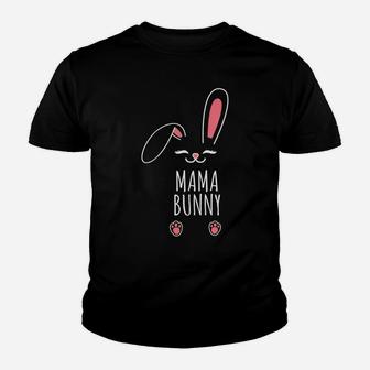 Mama Bunny Funny Matching Easter Bunny Egg Hunting Youth T-shirt | Crazezy