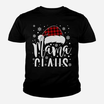 Mama Claus With Santa Hat - Mom Mama Mommy Christmas Funny Youth T-shirt | Crazezy UK