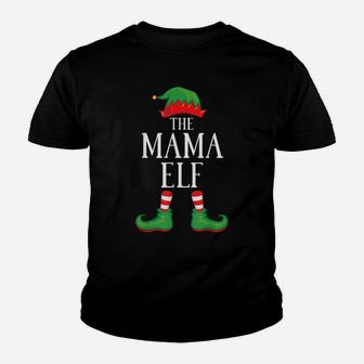 Mama Elf Matching Group Xmas Funny Family Christmas Youth T-shirt | Crazezy