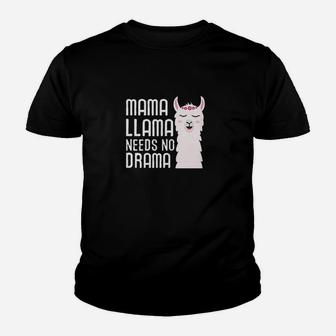 Mama Llama Needs No Drama Funny And Cute Llama Design Youth T-shirt | Crazezy DE
