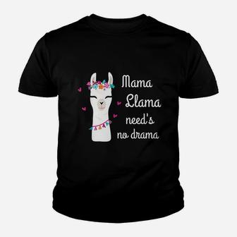 Mama Llama Needs No Drama Youth T-shirt | Crazezy DE