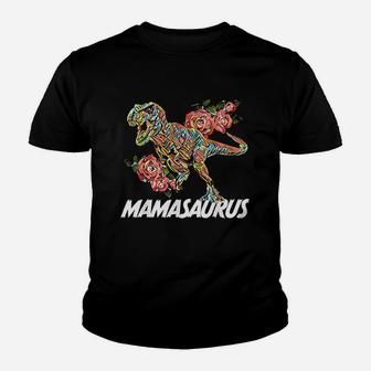 Mamasaurus Mothers Day Youth T-shirt | Crazezy