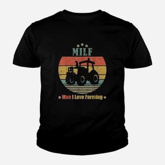 Man I Love Farming Funny Retro Vintage Farmer Gifts Youth T-shirt | Crazezy AU