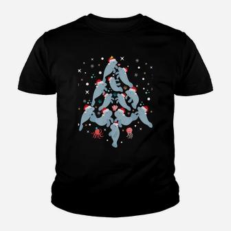 Manatee Christmas Tree Matching Family Funny Xmas Tree Gifts Sweatshirt Youth T-shirt | Crazezy