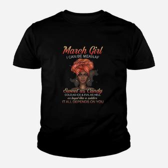 March Queens Are Born In March Youth T-shirt - Thegiftio UK