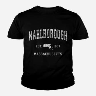 Marlborough Massachusetts Ma Vintage Athletic Sports Design Youth T-shirt | Crazezy UK