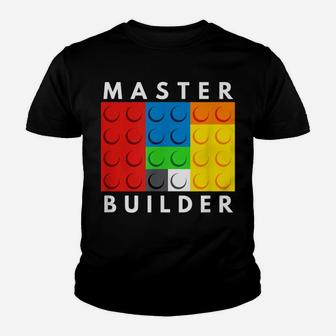 Master Builder Building Blocks Brick Builders Toys Gift Youth T-shirt | Crazezy AU