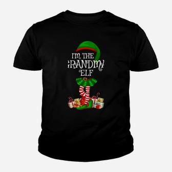 Matching Family Group I'm The Grandma Elf Christmas Sweatshirt Youth T-shirt | Crazezy