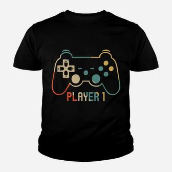 Matching Gamer Tee For Dad, Mom & Kids Player 1,2,3 Shirt Youth T-shirt | Crazezy