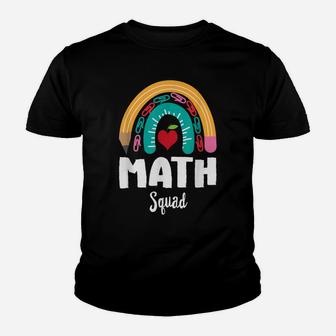 Math Squad, Funny Boho Rainbow For Teachers Youth T-shirt | Crazezy