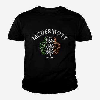 Mcdermott Irish Shamrock St Patricks Day Youth T-shirt | Crazezy AU