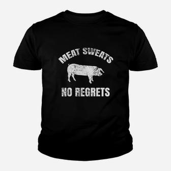 Meat Sweats No Regrets Youth T-shirt | Crazezy UK