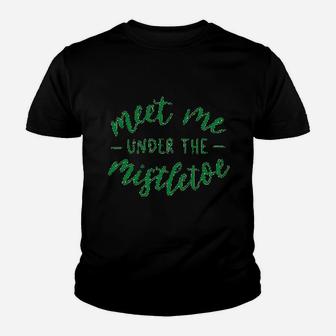 Meet Me Under The Mistletoe Raglan Youth T-shirt | Crazezy DE