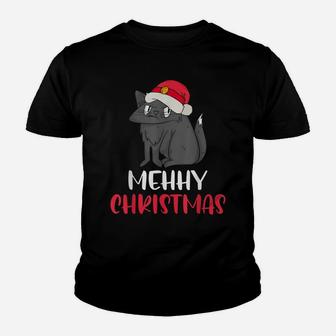 Mehhy Christmas Cat Lovers Funny Kitten Owner Merry Catmas Youth T-shirt | Crazezy DE