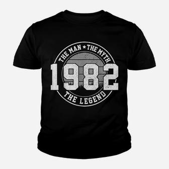 Mens 1982 The Man Myth Legend Vintage Men Funny 40Th Birthday Youth T-shirt | Crazezy