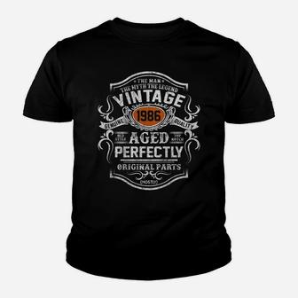 Mens 35 Years Old 1986 Vintage 35Th Bday Gift Tee Decorations Youth T-shirt | Crazezy