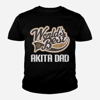 Mens Akita Dog Dad Fathers Day Pet Gift Youth T-shirt | Crazezy