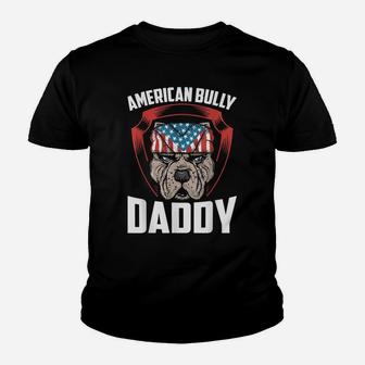 Mens American Bully Daddy Dog Owner | Dog Dad American Bully Youth T-shirt | Crazezy