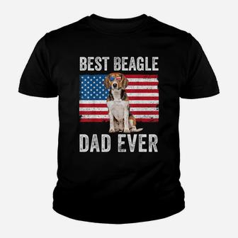 Mens Beagle Dad American Flag Dog Lover Owner Fathers Day Funny Youth T-shirt | Crazezy DE