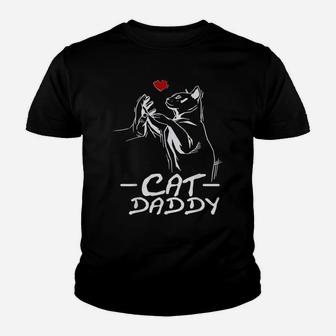 Mens Best Cat Dad Ever Daddy Funny Cat Daddy Father Day Gift Youth T-shirt | Crazezy AU