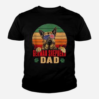 Mens Best German Shepherd Dad Father's Day Shirt Dog Lover Youth T-shirt | Crazezy