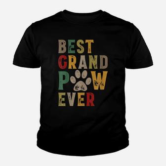 Mens Best Grand Paw Ever Grandpa Dog Dad Grandpaw Father's Day Youth T-shirt | Crazezy DE