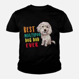 Mens Best Maltipoo Dog Dad Ever Fathers Day Funny Cute Youth T-shirt | Crazezy