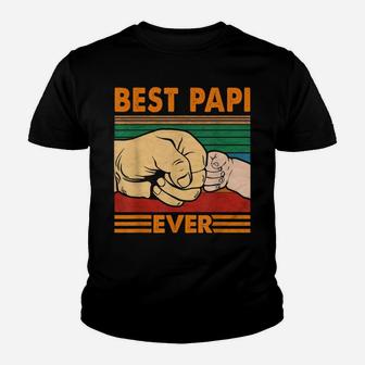 Mens Best Papi Ever Vintage Dad Father Gifts Ideas Father's Day Youth T-shirt | Crazezy