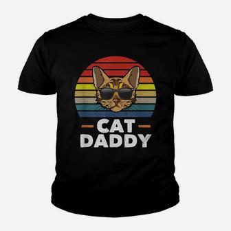 Mens Cat Daddy Vintage Bengal Cat Style Distressed Retro Youth T-shirt | Crazezy UK